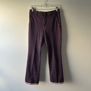 Gucci navy blue and red printed pants (SOLD AS IS)